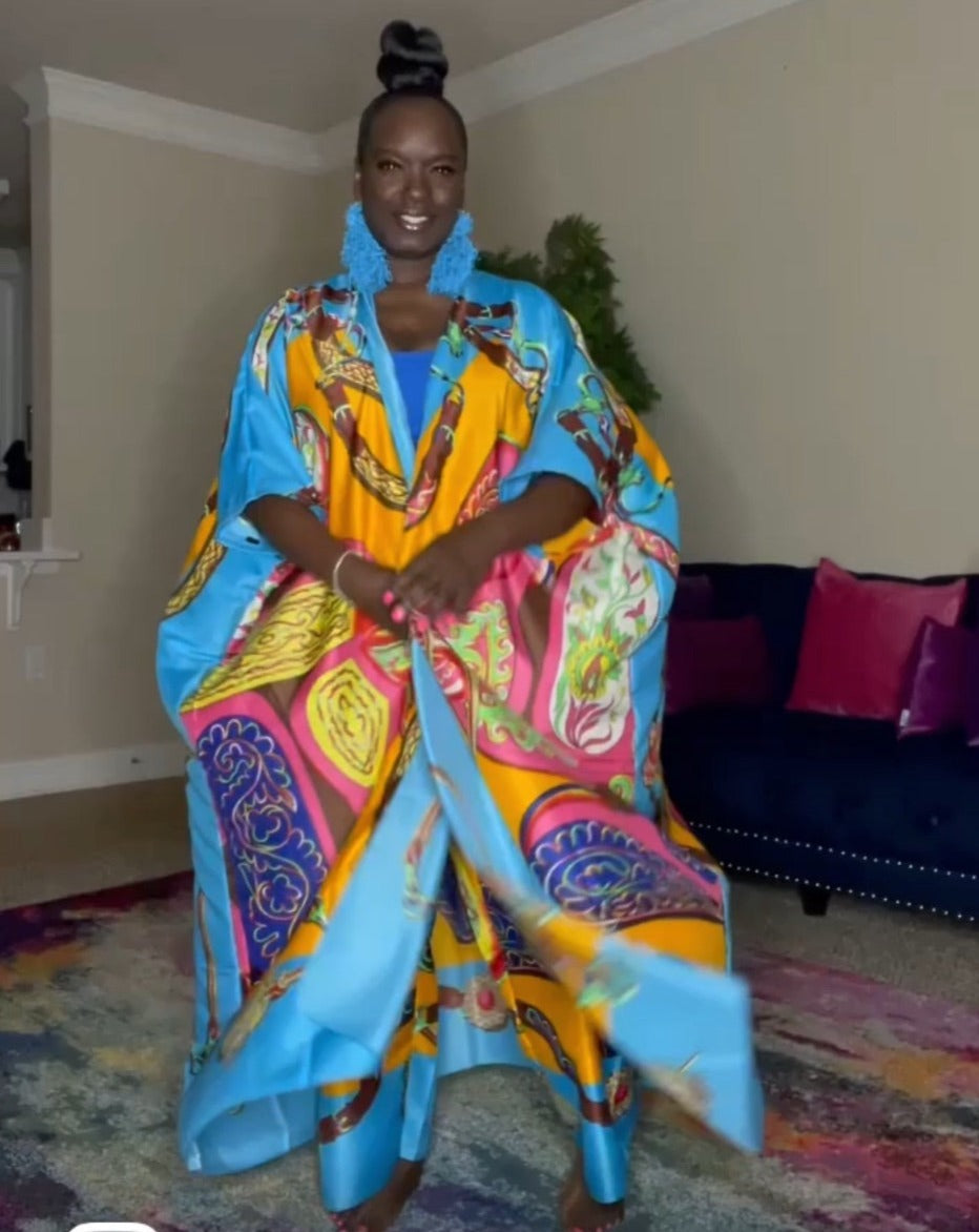 Honorable Turquoise Kimono Set